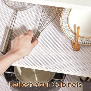 Forro para Estantes de <span class=keywords><strong>Cocina</strong></span>, Forros para <span class=keywords><strong>Cajones</strong></span>, Antideslizantes, No Adhesivos, Alfombrilla Gruesa Transpirable, <span class=keywords><strong>Protector</strong></span> para Cómodas, Despensas y Baños - Product Image 3
