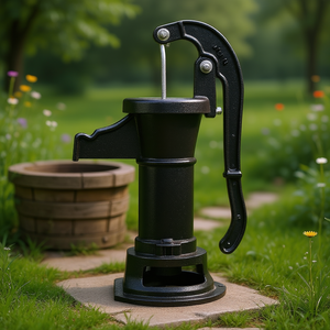 Bomba de Agua Manual de Hierro Fundido Negra, Conexión NPT de 1-1/4, Elevación de 25 pies, Fácil Instalación, Uso en Jardín, Modelo D0100X38RZ6 - Product Image 2