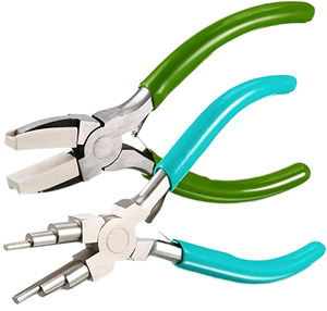 Bộ dụng cụ làm đồ trang sức bằng thép carbon <span class=keywords><strong>mini</strong></span> LAVIEMOT 6 chiếc, kìm tạo khuyên, tự làm, tạo vòng, tạo hình, tay cầm cao su OEM, chiều dài 6 hàm - Product Image 1