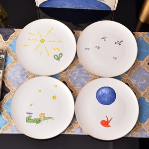 Western-style Dinnerware Set Ceramic Tableware Bone China Shallow Plates Gift <b>Box</b> Personal Use <b>Present</b> Dishwasher Safe - Product Image 2