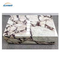 Meubles en pierre Table basse violette Marbre Salon Table basse de luxe naturelle Calacatta Violet