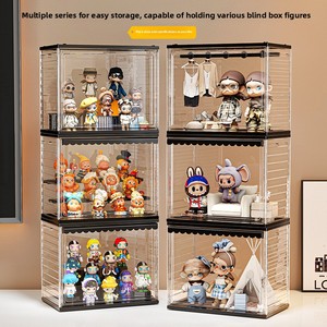 Boîte de présentation en acrylique empilable haute transparence avec fermeture magnétique pour figurines et <span class=keywords><strong>organisateur</strong></span> de vitrine pour jouets de collection - Product Image 1