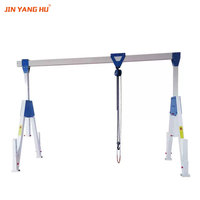Grue portique mobile en aluminium, hauteur et largeur des pattes réglables, grue portique légère en aluminium pour levage en atelier