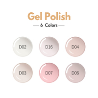 FZANEST Nude Light Skin Warm Shades Nail Kit Full Size Long Lasting Colorful Bottle Magic Remover Gel Professional Nail Set