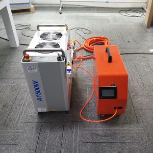 Máquina de solda a laser, 1500 kw soldador a laser da fibra portátil gw com resfriador a laser sem água