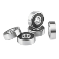 Roulement à billes à gorge profonde en acier chromé de précision P6 R6-2RS 3/8 po x 7/8 po x 9/32 po, étanchéité en caoutchouc pour outils électriques et applications robotiques
