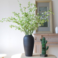 Accessoires de photographie en plastique classiques pour la décoration intérieure, saule enneigé artificiel à 5 branches, accessoires de mariage réutilisables, vente en gros