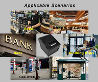 Imprimante Pos de Reçus Thermique de Bureau de 80mm avec Câble USB Compatible Etiquette Papier d'Impression 203dpi Supermarché Bill Impression Machine