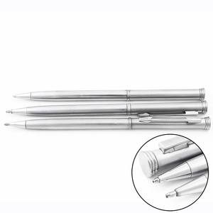 Stylo bille personnalisé en métal avec logo, stylo laser fin - Product Image 2