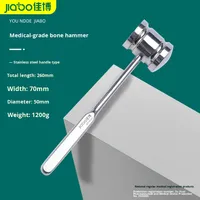 Marteau osseux médical, instrument orthopédique, manche en bois, acier inoxydable, double tête, classe I, certifié CE