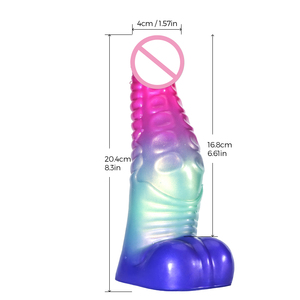 Fantasia realistica in Silicone Dildo giocattoli sessuali forte ventosa Design unico animale per il gioco vaginale e anale - Product Image 3