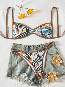 Nouveau maillot de bain deux pièces sexy à imprimé léopard, style européen et américain, pour le commerce extérieur, collection 2026 - Product Image 6