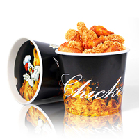 Cajas de Embalaje Biodegradables Desechables de Papel para Palomitas y Papas Fritas, para Pollo Frito KFC, con Logotipo Personalizado, Venta al Por Mayor