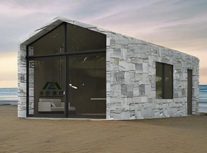 Casa Prefabricada <span class=keywords><strong>de</strong></span> Acero y <span class=keywords><strong>Madera</strong></span>, Moderna, Impermeable, <span class=keywords><strong>de</strong></span> Lujo, con Energía Solar, Fácil <span class=keywords><strong>de</strong></span> Montar, para Jardín, Oficina, Estudio, Cabaña - Product Image 6