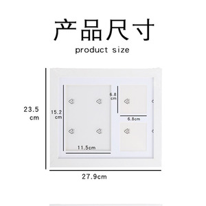 Baby Hand Foot <b>Print</b> Photo <b>Frame</b> Rectangular Embossing Printing Tabletop Display For First Birthday Full Moon Celebration - Product Image 5