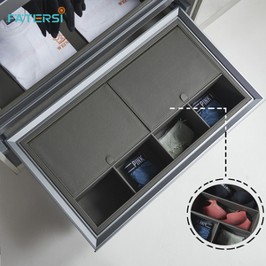 Cesta extraíble de aleación de aluminio <span class=keywords><strong>para</strong></span> armario, con compartimentos divididos y cierre suave, ideal <span class=keywords><strong>para</strong></span> vestidores. - Product Image 5