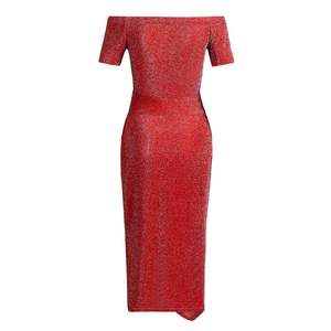 Robe de Soirée Modeste Épaule Dénudée Taille Haute Fendue pour Fête Bal Élegante Décontractée Coupe A pour Femme - Product Image 6