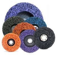 Disque de nettoyage et de décapage 4,5 pouces (115 mm) en abrasif non tissé, carbure de silicium, pour élimination rapide de la rouille, pour meuleuse d'angle, qualité industrielle