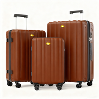 Ensemble de bagages 3 pièces, valises rigides extensibles, 4 roues, serrure TSA, bleu noir pour spinner argenté, léger, PC, 20'' 24'' 28''