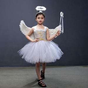 Costume d'ailes d'ange blanches pour petites filles, robe de fête d'Halloween, carnaval, cosplay, tutu fantaisie, jeu de rôle de <span class=keywords><strong>déesse</strong></span> pour enfants - Product Image 1