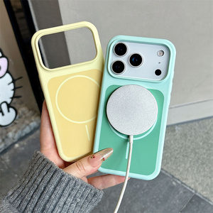 เคสโทรศัพท์มือถือซิลิโคนเหลวสีสันสดใสแบบแม่เหล็กสำหรับ iPhone 17 Air 16 15 14 Pro Max ผิวสัมผัสแบบผ้าลินิน  ฝาหลังยาง AI แบบด้าน - Product Image 2