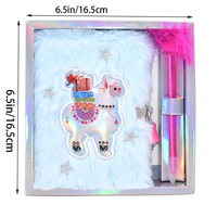 Journal intime en peluche animal personnalisé en vrac avec stylo et clés Nouveau 2025 Cahier doux et moelleux Ensemble cadeau de Noël pour enfants