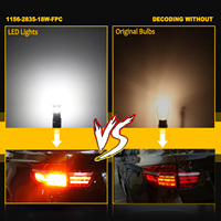 JIACHI FACTORY-Clignotant blanc super lumineux 6000k 6500k pour feux de recul de voiture 2835 18smd P21w Ba15s 1156