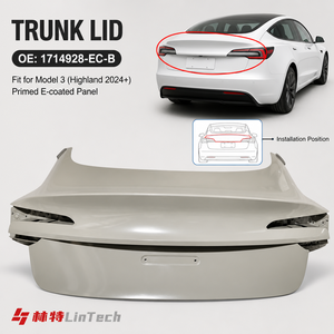ฝากระโปรงท้าย LinTech สำหรับ <span class=keywords><strong>Tesla</strong></span> <span class=keywords><strong>Model</strong></span> <span class=keywords><strong>3</strong></span> Highland 1714928-EC-B อะไหล่แท้ตรงรุ่น ขายส่งจากโรงงาน - Product Image 1