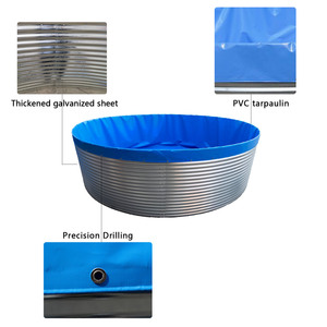 อุปกรณ์เพาะเลี้ยงสัตว์น้ำคียูโบ 23000 ลิตร อ่างเลี้ยง<span class=keywords><strong>ปลา</strong></span>อเนกประสงค์แบบตั้งพื้น ทำจากเหล็กชุบสังกะสีลูกฟูก - Product Image 4