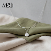 Collier ras-de-cou tendance avec pendentif en perle de culture d'eau douce de 12-13 mm, plaqué platine, en argent sterling, idéal pour un cadeau