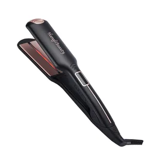 उच्च गुणवत्ता कस्टम 2 इंच चौड़ी plancha डे केबेलो infrarojo 2in1 बाल straightener और curler