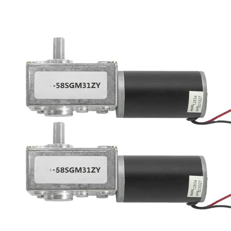 Rifornimento di fabbrica ad alta coppia Dc ingranaggio a vite cambio motore 58*40.1mm 1-100rpm 12v 24v Micro verme motoriduttore