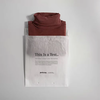 Sacs en papier vélin transparent biodégradable de taille personnalisée pour l'emballage de vêtements et de chaussettes, pochettes d'expédition auto-adhésives