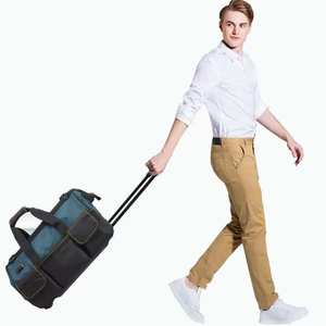 Chariot à roulettes professionnel personnalisé pour plombier, construction, outillage lourd, sac à outils pour électricien, robuste avec roues - Product Image 1