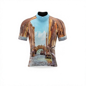 Camiseta de Ciclismo Unisex de Manga Corta con Estampado del Canal de Venecia, Transpirable, de Secado Rápido, con Estampado por Transferencia de Calor, de Poliéster, para Deportes al Aire Libre - Product Image 1