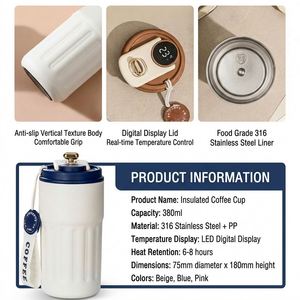Premium Stainless Steel Thanksgiving Mother's Day Gift Set Smart Vacuum <b>Cup</b> Electric Hair Dryer 2-in-1 Customizable Business - Product Image 2