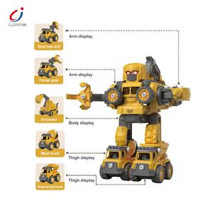 Camion Chengji à démonter, jouet de créativité en gros, 5 en 1, assemblage simulé, jouet de voiture transformable avec musique et éclairage - Product Image 4