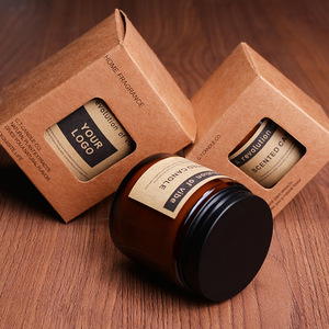 Vela Aromática Cilíndrica Marrón Hecha a Mano, Estilo Minimalista con Tapa - Product Image 4