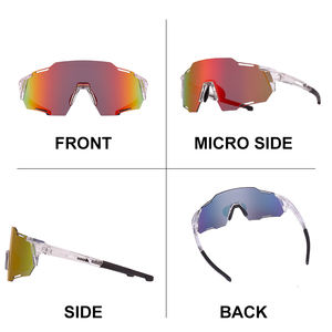 フォトクロミックメガネリムレスフレームビッグサイズスポーツサイクリングバイキングアイウェアサングラス - Product Image 6