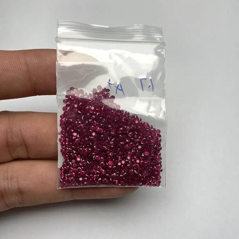 wholesale round cut 0.8mm to 2.0mm Small Size Natural ruby loose gemstone
