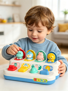 Juguete <span class=keywords><strong>de</strong></span> Actividades con Animales Emergentes, Causa y Efecto, Juguetes <span class=keywords><strong>de</strong></span> Aprendizaje para Bebés <span class=keywords><strong>de</strong></span> <span class=keywords><strong>1</strong></span> a 3 Años, Habilidades Motoras Finas, Regalo Montessori - Product Image 2