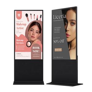 Écran d'affichage numérique 55 pouces, sans <span class=keywords><strong>abonnement</strong></span>, CMS, publication et mises à jour de contenu à distance, écran tactile capacitif 4K - Product Image 1