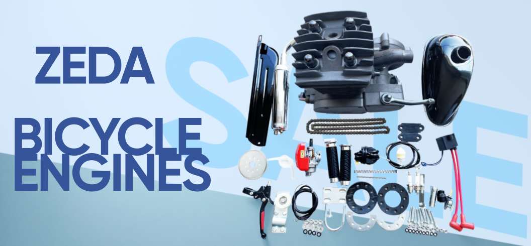 ZEDA Motorised 2 Stroke Bike 80cc Engine Kit 2 Spark Plug CDI