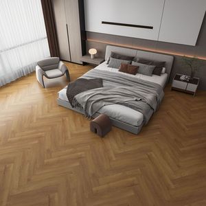 Suelo <span class=keywords><strong>Laminado</strong></span> Resistente al Fuego OEM, Diseño Espiga, 12mm HDF AC5, Sistema Click, <span class=keywords><strong>Flotante</strong></span>, Grabado en Relieve, Resistente al Fuego, Seguro para Áreas Públicas - Product Image 3