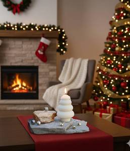 Modern Nordic Bubble Tree Geometric Handmade Scented Non-Toxic Smokeless Pillar <b>Candle</b> Christmas Diwali Home Decoration - Product Image 2