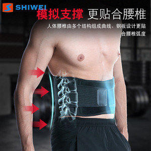 Shiwei Lumbar Support <b>Belt</b> Adjustable Steel Plate Waist Protection For <b>Exercise</b> Fitness Adults - Product Image 2