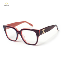 Monturas de Gafas Ópticas de Acetato - Diseño Ligero y Elegante para Uso Diario y Lectura, Estilo Retro Duradero