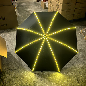 Sombrilla artesanal con luz LED, plegable, para exteriores, accesorio de escenario para bodas, fiestas y fotografía. - Product Image 2