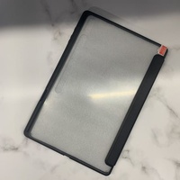 Étui pour tablette Samsung S9 Ultra 14,6 pouces, dos transparent, trois volets, porte-stylet, étui en cuir