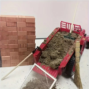 อิฐจำลองสีแดงเทาขนาดเล็ก งานแฮนด์เมด สำหรับทำกำแพงจำลอง DIY ตกแต่งภูมิทัศน์จิ๋ว และของเล่นติดผนัง สำหรับงานฝีมือและงานศิลปะ - Product Image 3